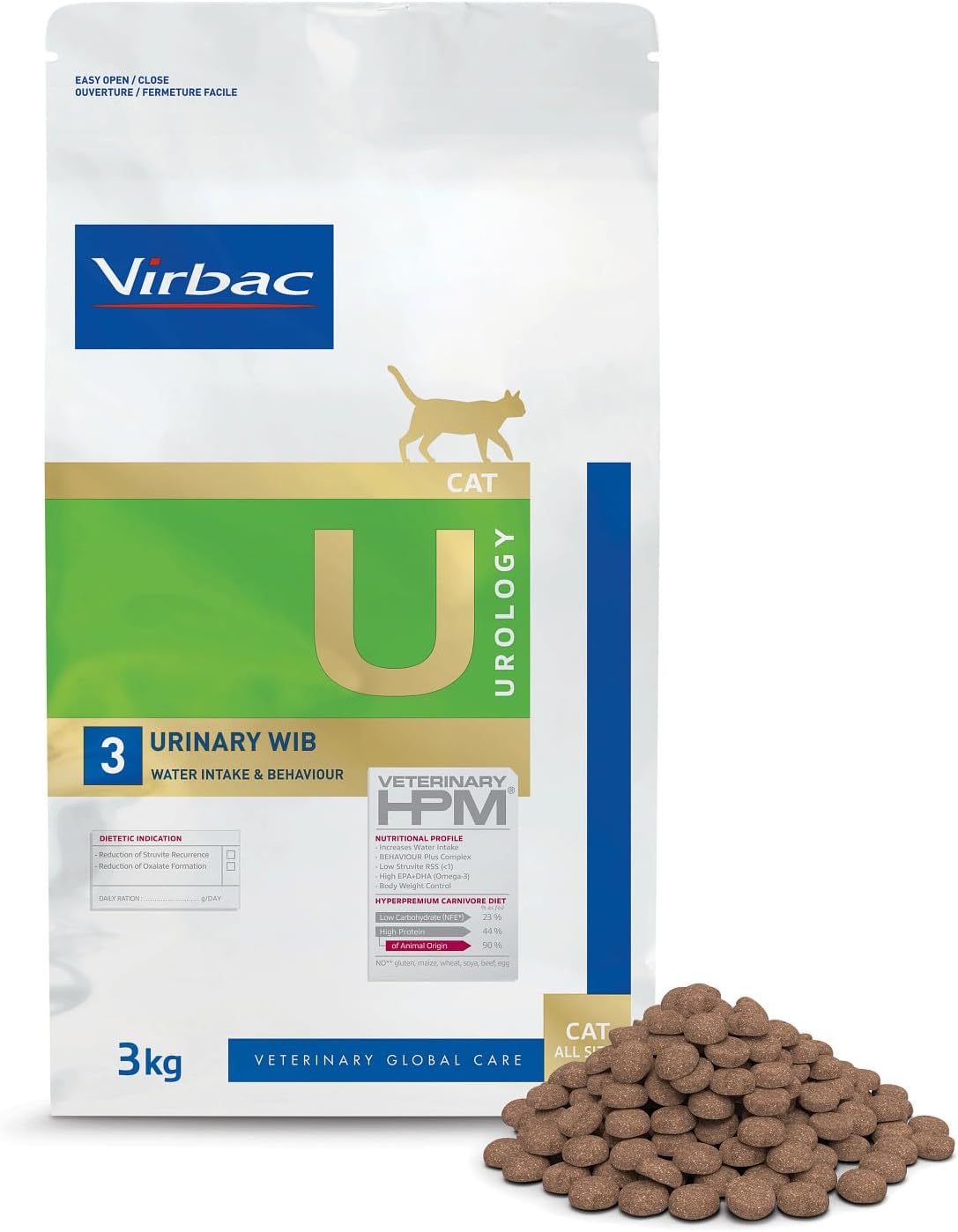 Virbac Vet Hpm Cat Urology Wib Cat Food 3 kg