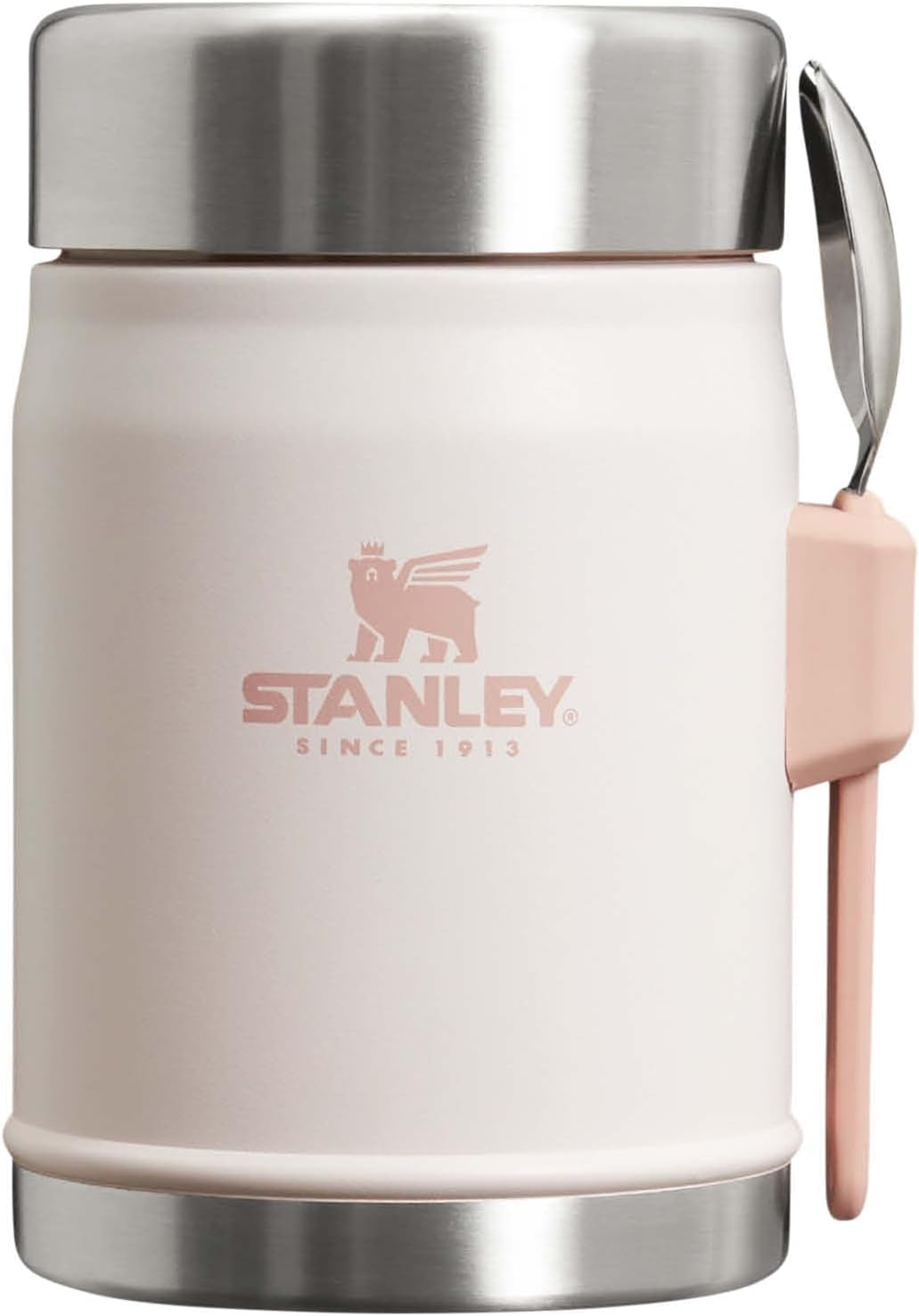 STANLEY Classic Legendary Food Jar 0.4L With Spork - Keeps Cold For 7 Hours - BPA-Free Stainless Steel Soup Flask - Leakproof - Dishwasher Safe