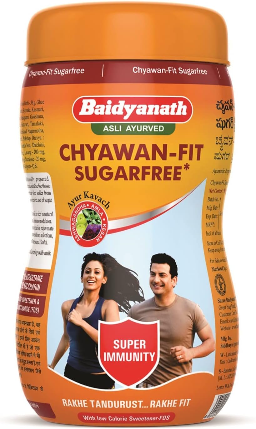 Baidyanath Nagpur Chyawan-Fit Sugarfree Chyawanprash(1 Kg), Natural