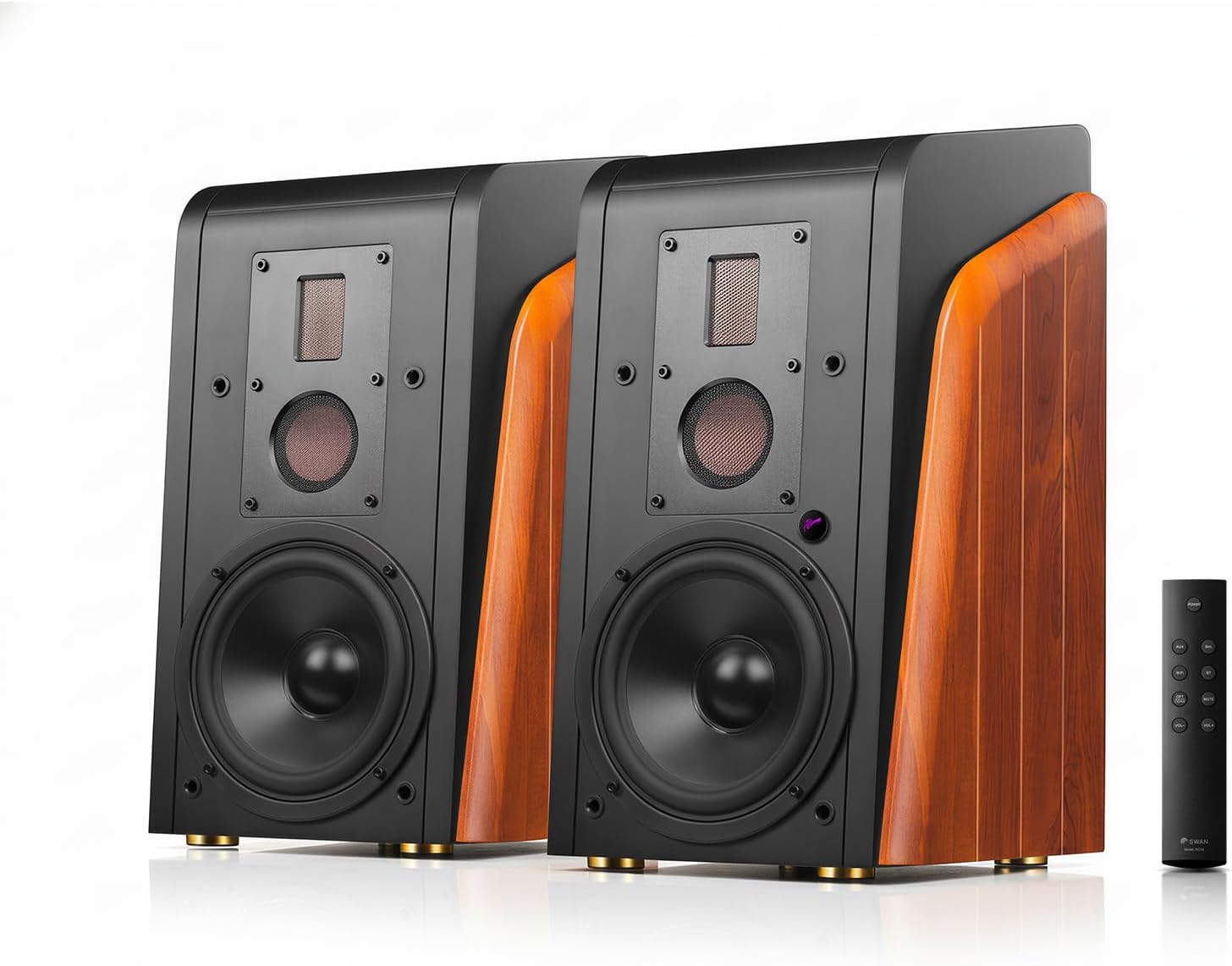 HiVi-Swans M300MKII Bluetooth& WiFi Bookshelf Speakers, 360W RMS Studio Monitors 3 Way Audiophile Speakers, Hi-Res Sound 6.5" Woofer Home Speakers for Desktop PC/TV/Turntable