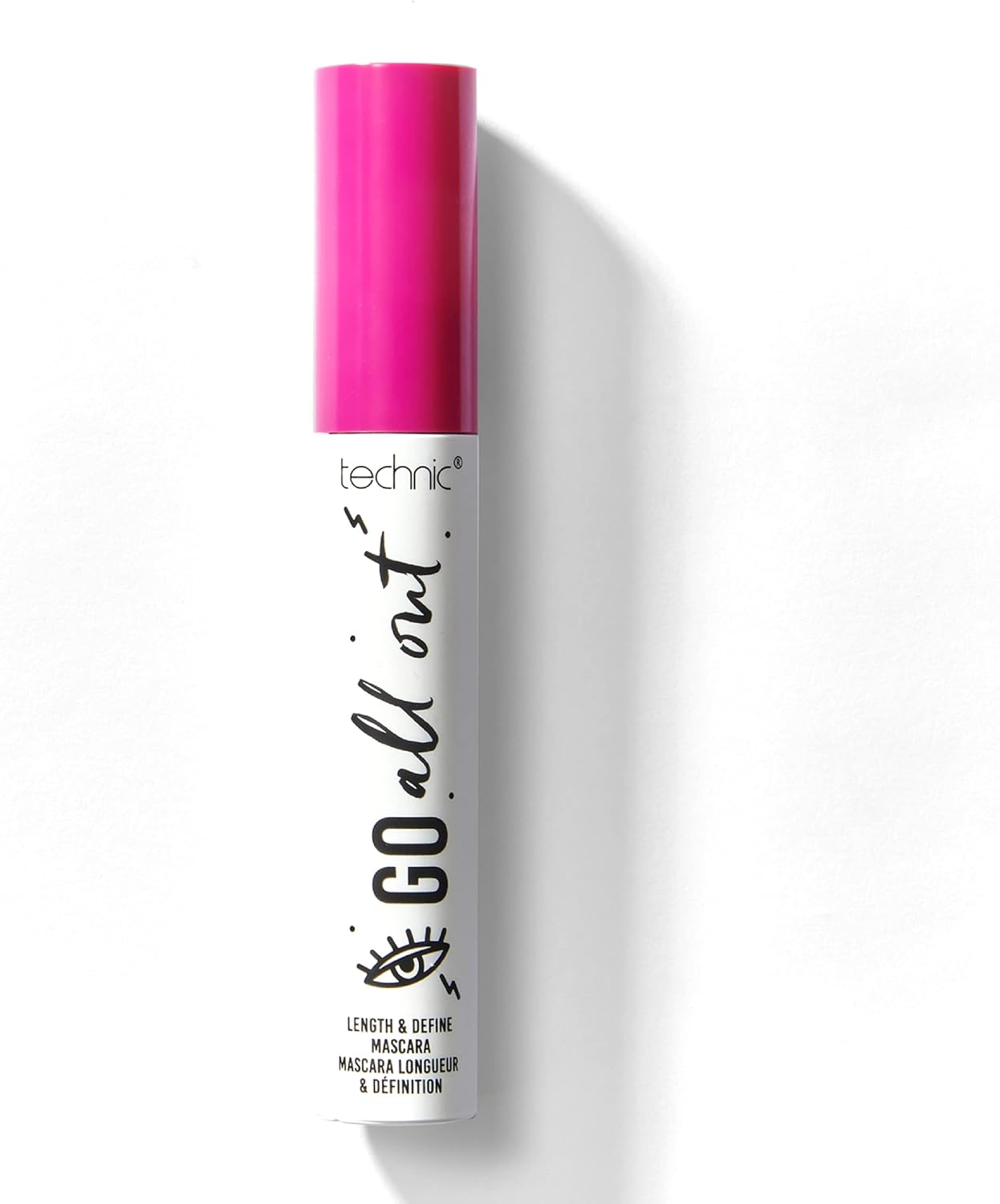 Technic Go All Out Length & Define Mascara - Lengthening Mascara With a Flexible, Tapered Wand For Maximum Emphasis & Definition. Vegan Formula In Deep Black Which Does Not Flake or Smudge. 13ml