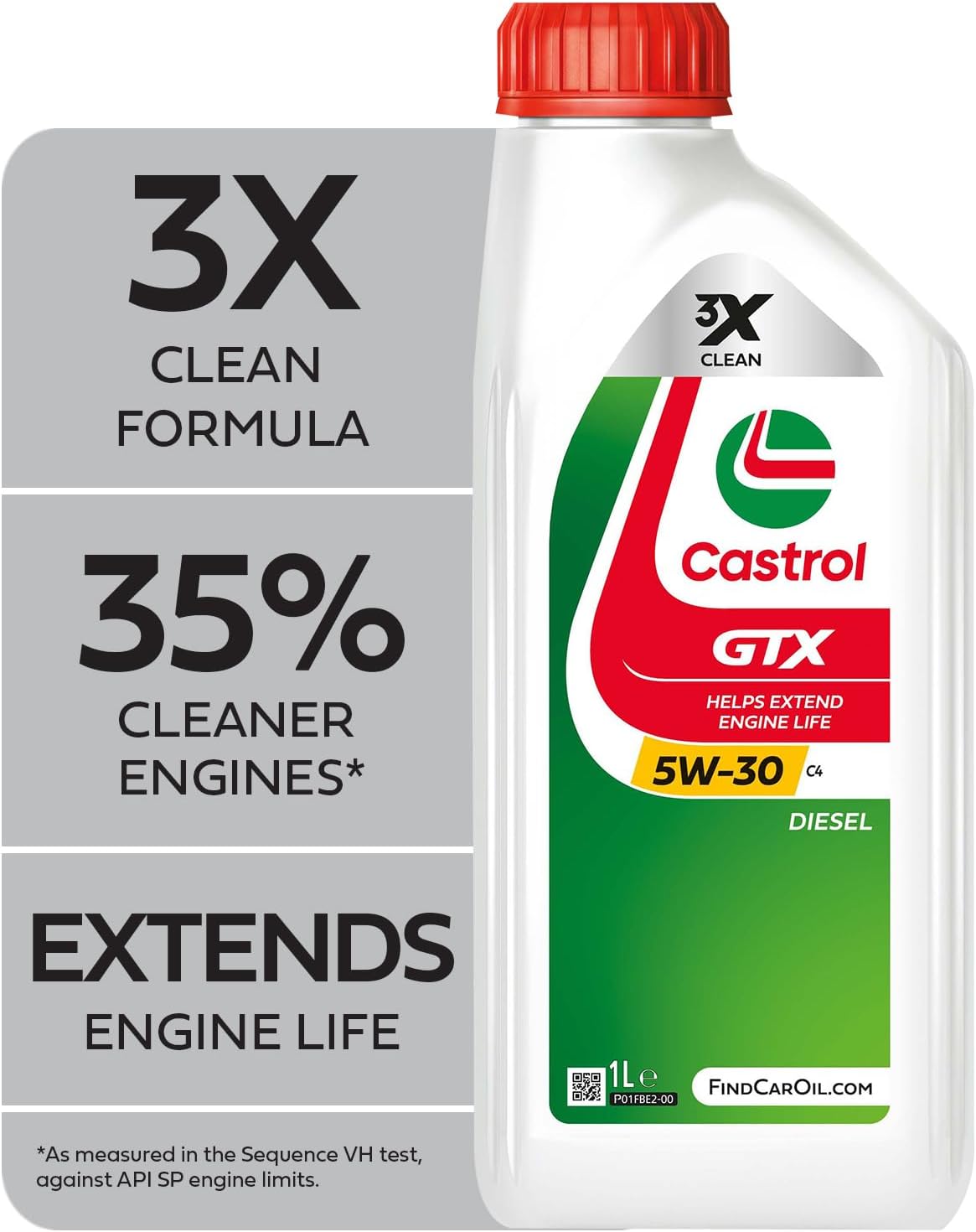 Castrol GTX 5W-30 C4 Engine Oil 1L, White
