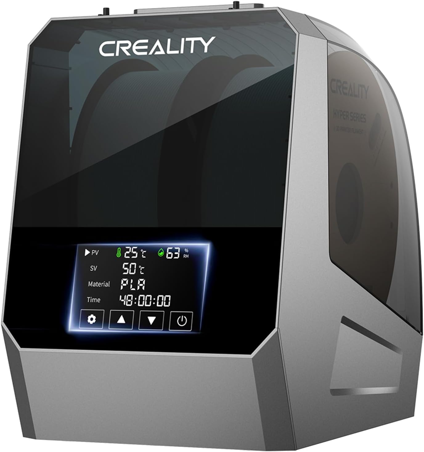 Creality Official Space PI Filament Dryer Plus, 3D Printer Filament Dryer Box with 360° Heating, 2 Rolls Upgraded Filament Dehumidifier for 1.75mm/2.85mm One-Key Setting Support PLA ABS PETG TPU