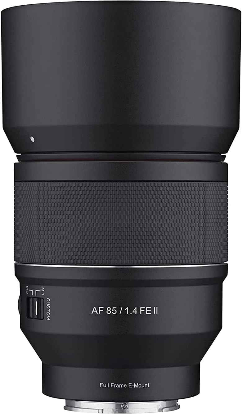 Samyang 85mm F1.4 AF Series II Full Frame Telephoto Lens for Sony E – Ultra-Sharp Autofocus, Smooth Bokeh, Weather-Sealed, Quiet Linear STM Motor, Custom Switch, Focus Hold Button