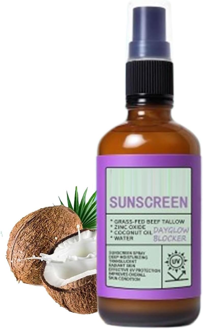 Grounded Labs BeefTallow Sunscreen Spray, Natural Moisturizing Sunblock for Face & Body (1pcs)