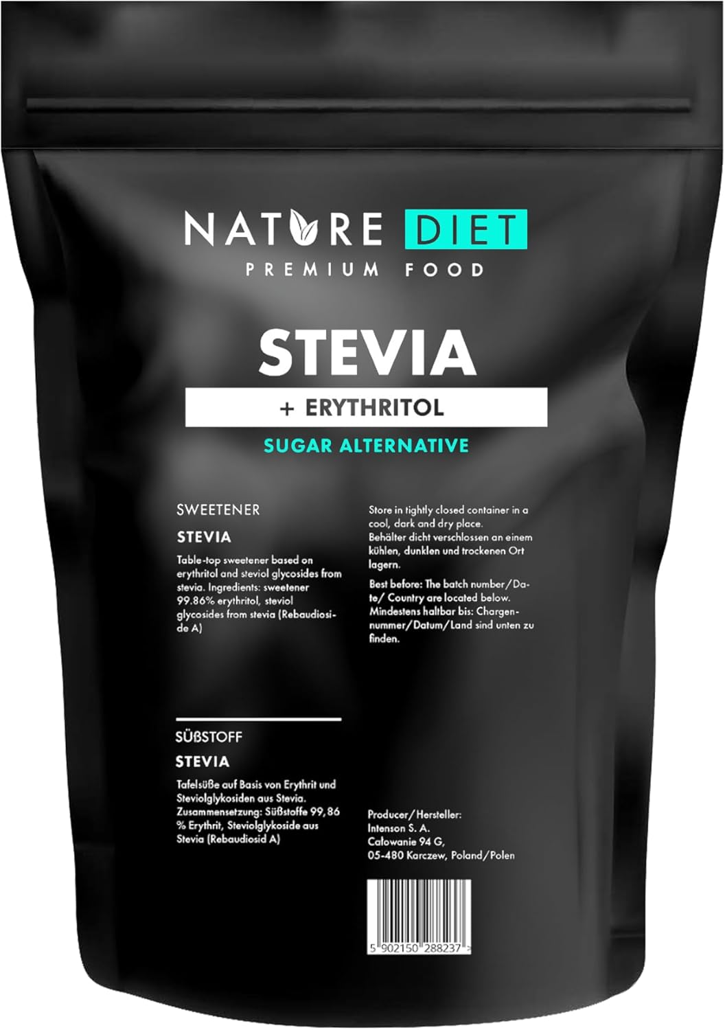 Nature Diet - Stevia Sweetener 1000g | Stevia Sugar 1kg | Diabetic Sugar