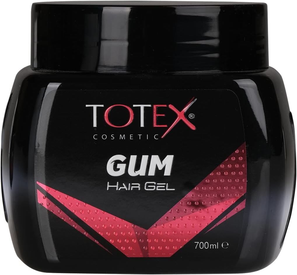 Totex Hair Styling GumGel | Gummy Ultra Strong Edge Control Red Gel For Men Woman Afro Hair Braiding 700 ml