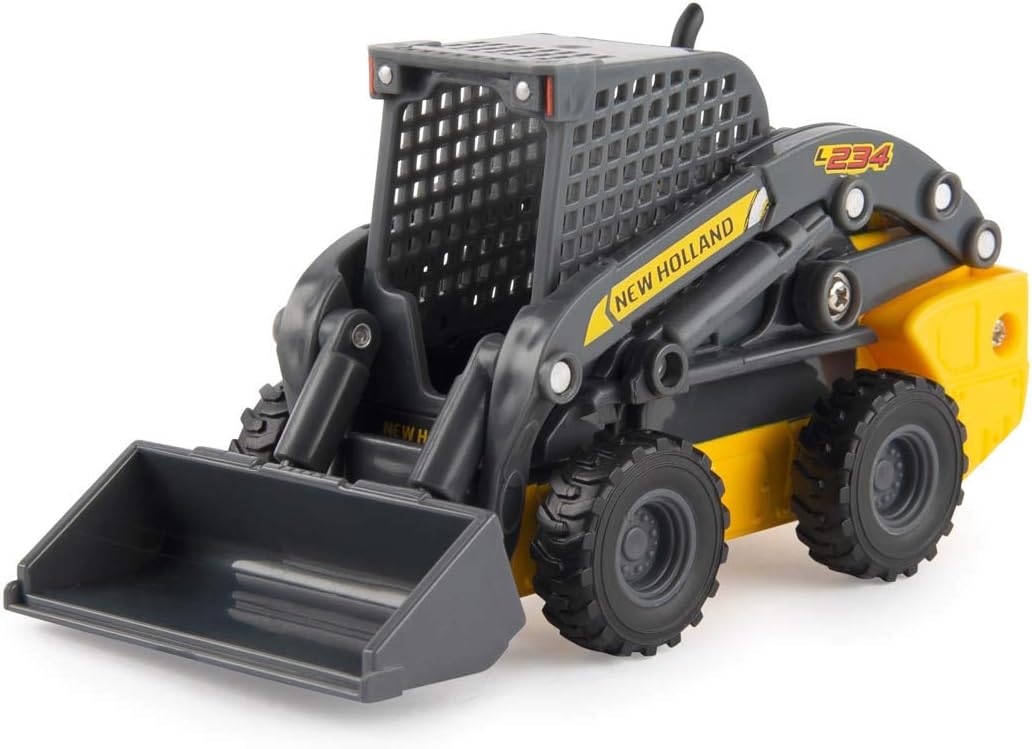 ERTL New Holland L230 Skid Steer Toy - 1:32 Scale - Officially Licensed Construction Toy with Working Front Bucking and Free-Rolling Wheels - Ages 3 Years and Up