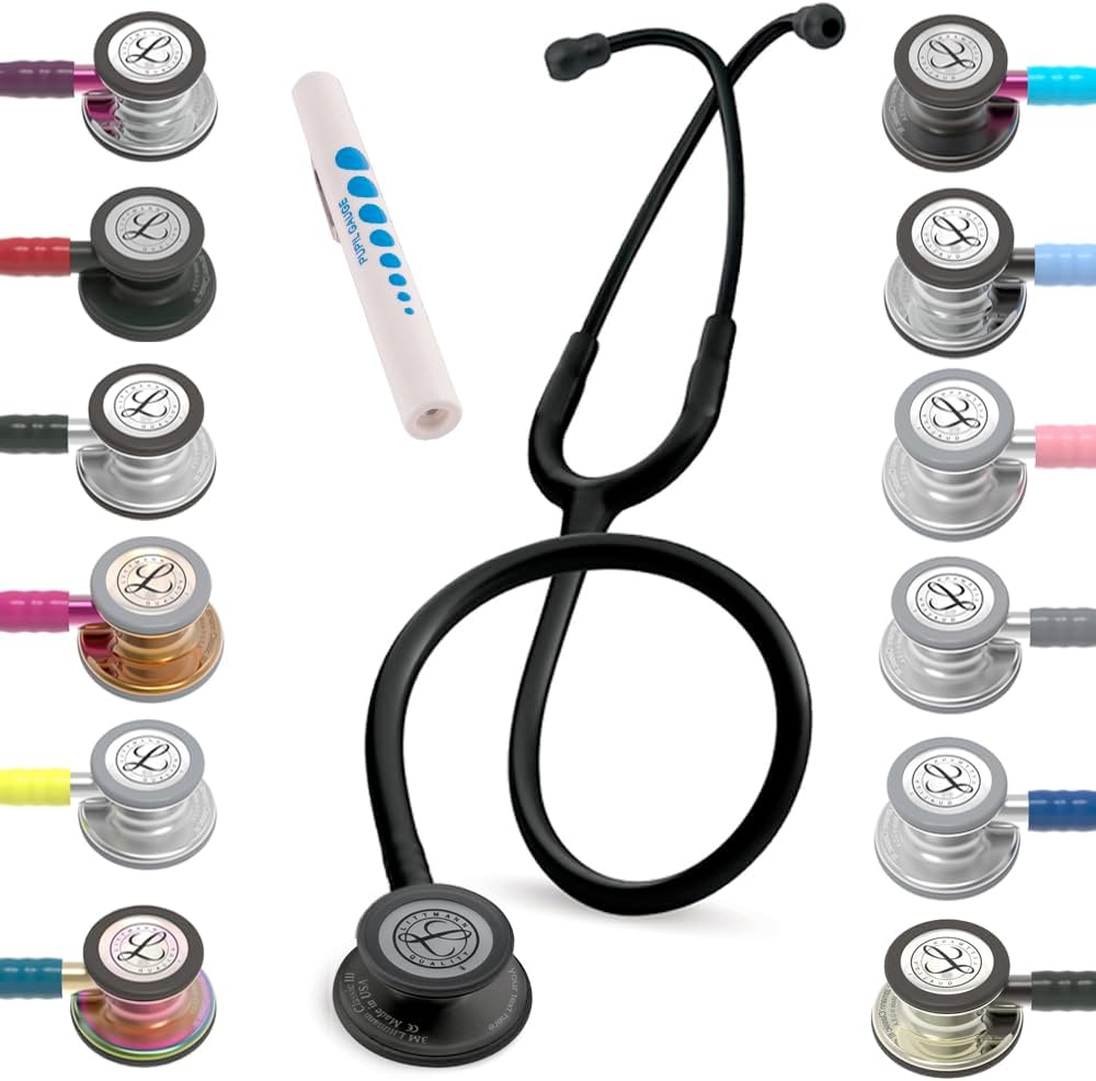 Littmann Classic III Black Edition with Free Engraving and Penlight