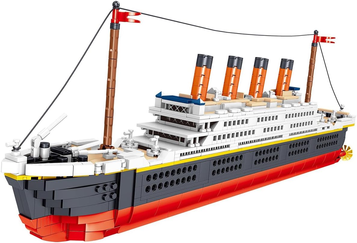 DAHONPA Titanic Model Micro Building Block Set, 1288 Pieces with Stand, Cruise Ship Titanic Model with Figures, Display and Collect Toy Gifts for Kid and Adult