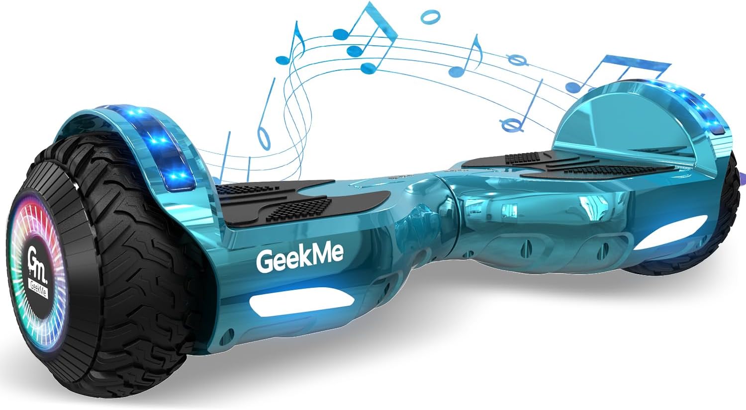 GeekMe Hoverboards 6.5 Inch Dual Motor Wheels, Self Balancing Hoverboards With LED Light, Smart Bluetooth, Self-balancing System, Suitable for Children and Adults, Gifts for Children