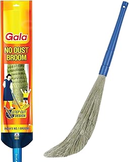 Gala No Dust Broom For Floor Cleaning, broom stick for home floor cleaning, Jhadu for home cleaning, Made of washable Fibers (Pack of 1)