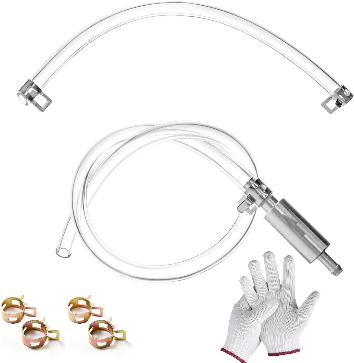 Brake Bleeding Kit, Car Motorcycle Brake Bleeding Kit, Universal Brake Bleeder Clutch Bleeding Hose One Way Valve Tube Bleeding Tool(with Gloves and Pipe Clamps)