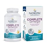 Nordic Naturals Complete Omega, Lemon Flavor - 120 Soft Gels - 565 mg Omega-3 - EPA & DHA with Added GLA - Healthy Skin & Joints, Cognition, Positive Mood - Non-GMO - 60 Servings