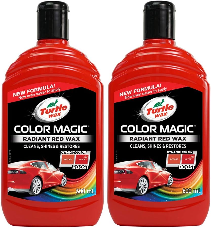 Turtle Wax 52711 Color Magic Car Paintwork Polish & Shine 2 X 500ml Red