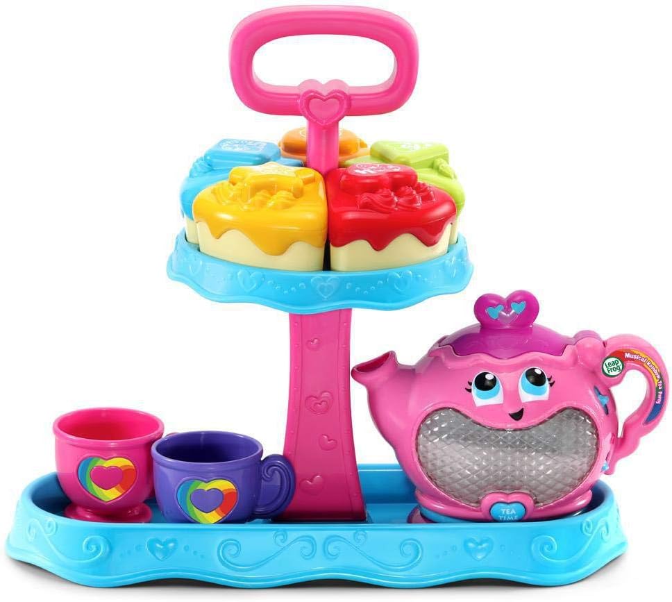 LeapFrog 603203 Musical Rainbow Party Learning Toy and Pretend Play Educational Tea Set for Children with Shape Sorter, Lights and Songs, Multi-Colour,115 x 300 x 273 millimeters