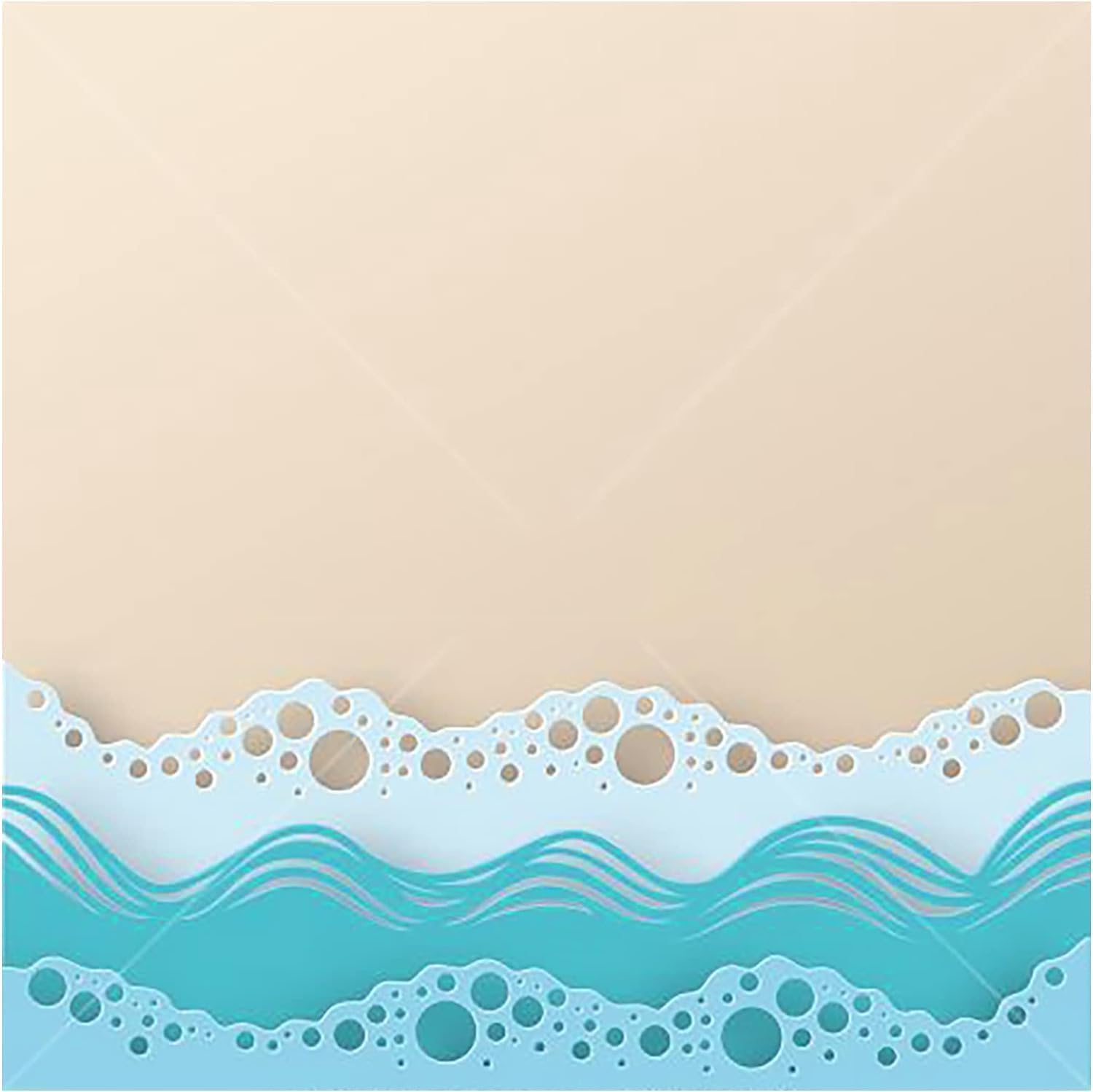 Ocean Beach Wave Metal Cutting Dies Special Summer Background Stencil Decorative Gift Craft for DIY Scrapbooking Die-Cutting and Embossing