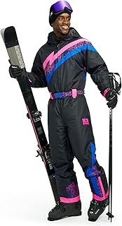 Tipsy Elves Retro Snow Suits for Men - Loud Men's Ski Suits - Warm One Piece for Winter