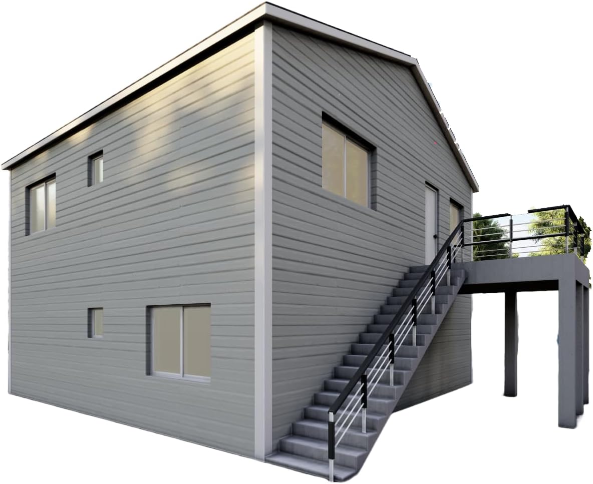 30'x30' Two-Story Duplex House Plans - 2 Units, 2 Bedrooms Each, Comprehensive Blueprints