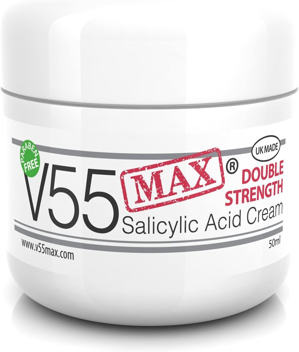 V55 MAX Double Strength Salicylic Acid Skin Cleansing Cream with Tea Tree Oil and Sulphur - Paraben and Cruelty Free - 50ML