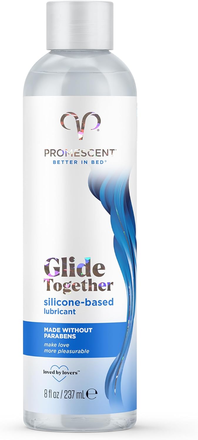 Promescent Silicone Lube for Sex, Premium Personal Lubricant Sex Gel for Men, Women and Couples, Condom Compatible, Paraben Free, Non-Sticky, Long-Lasting Anal Friendly Intimate Lube (8 oz)
