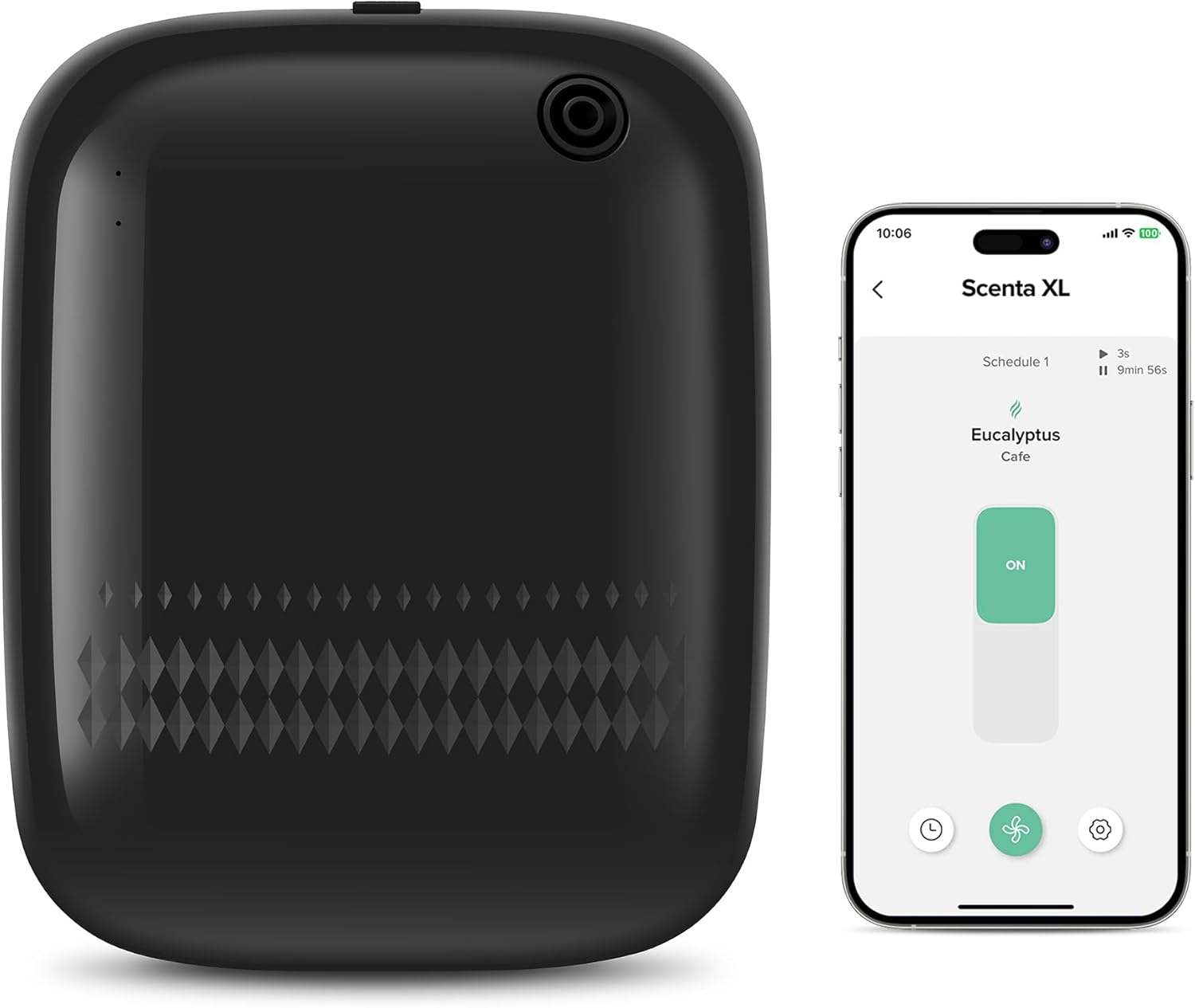 Smart Scent Air Machine with 400mL Capacity Up to 2000 sq.ft. Waterless Essential Oil Diffuser for Home and Commercial Use, Aromatherapy Scent Diffuser for Large Rooms, ANW-Black