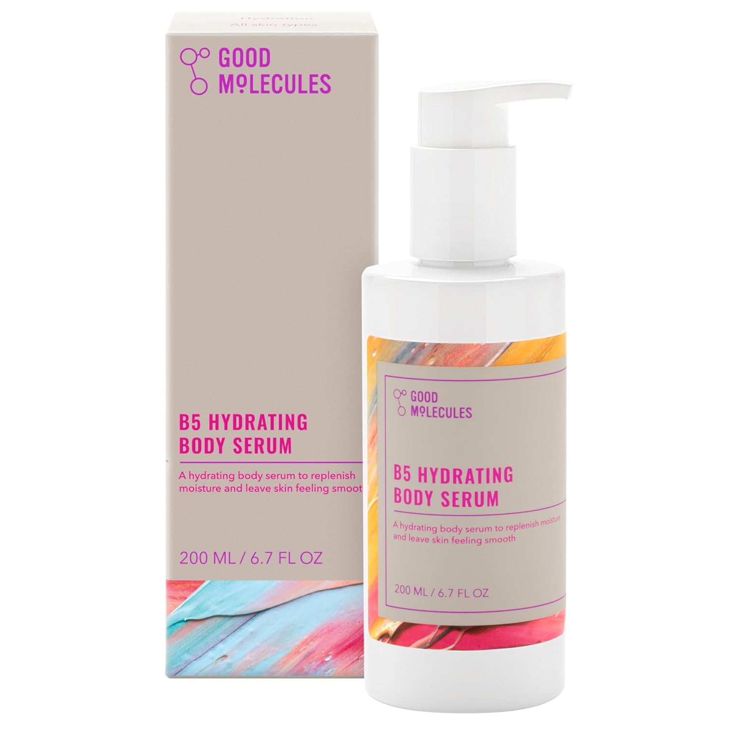 Good Molecules B5 Hydrating Body Serum - Vitamin B5 Ultra Hydrating Serum with Beta Glucan to Retain Moisture and Plumpness, Skin Care for Body