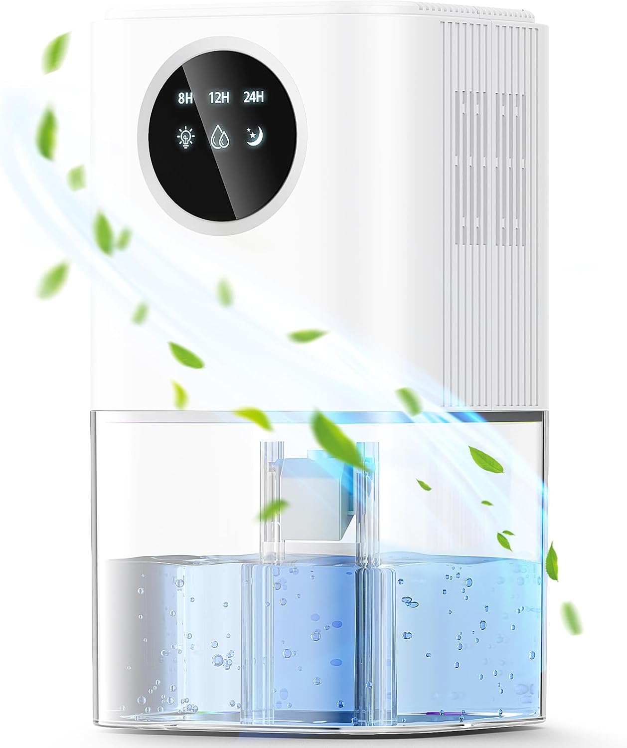 Dehumidifiers for Home, 1.8L Dehumidifier, Portable Ultra Quiet Auto Shut Off, 8/12/24H Timer Dehumidifiers for Drying Clothes, Bedroom, Bathroom, Wardrobe（White）