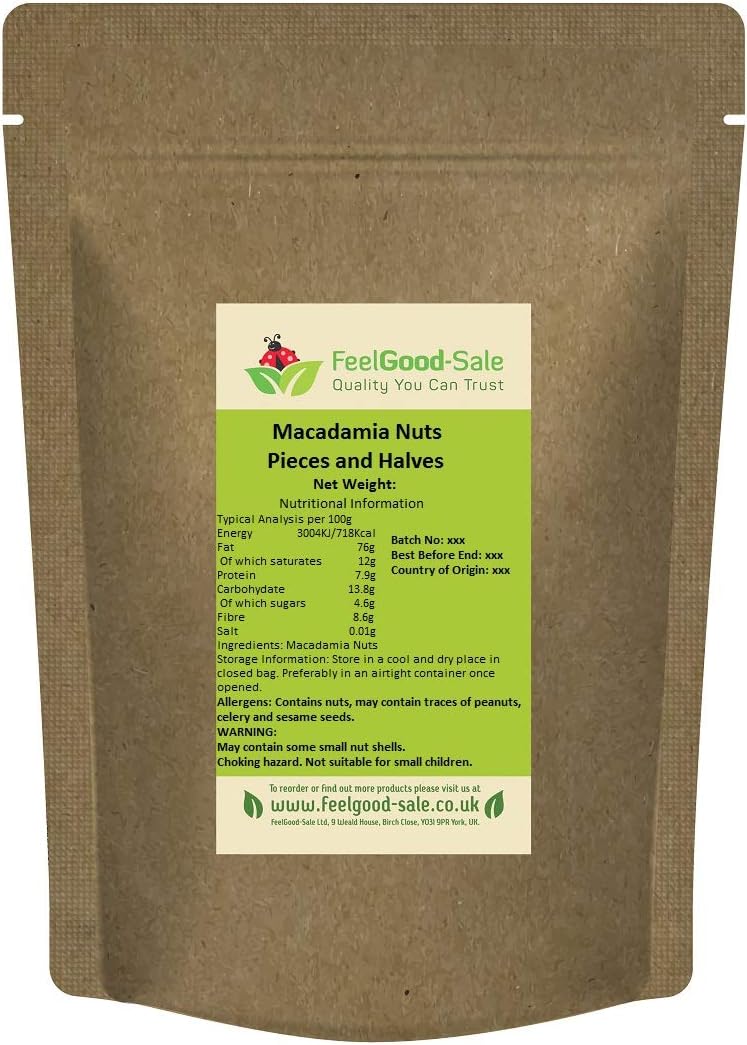 1kg Macadamia Nuts Halves (Non GMO)