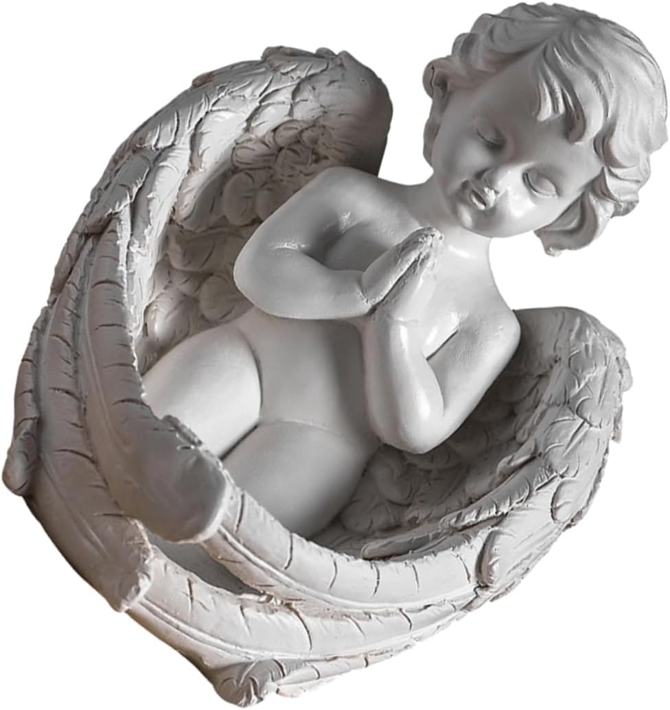 Cabilock 1pc Resin Angel Ornament Topper Mini Sonny Virgin Guardian Ornaments Fete Mere Girl Decoration Angel Adornment Crafts Figurine