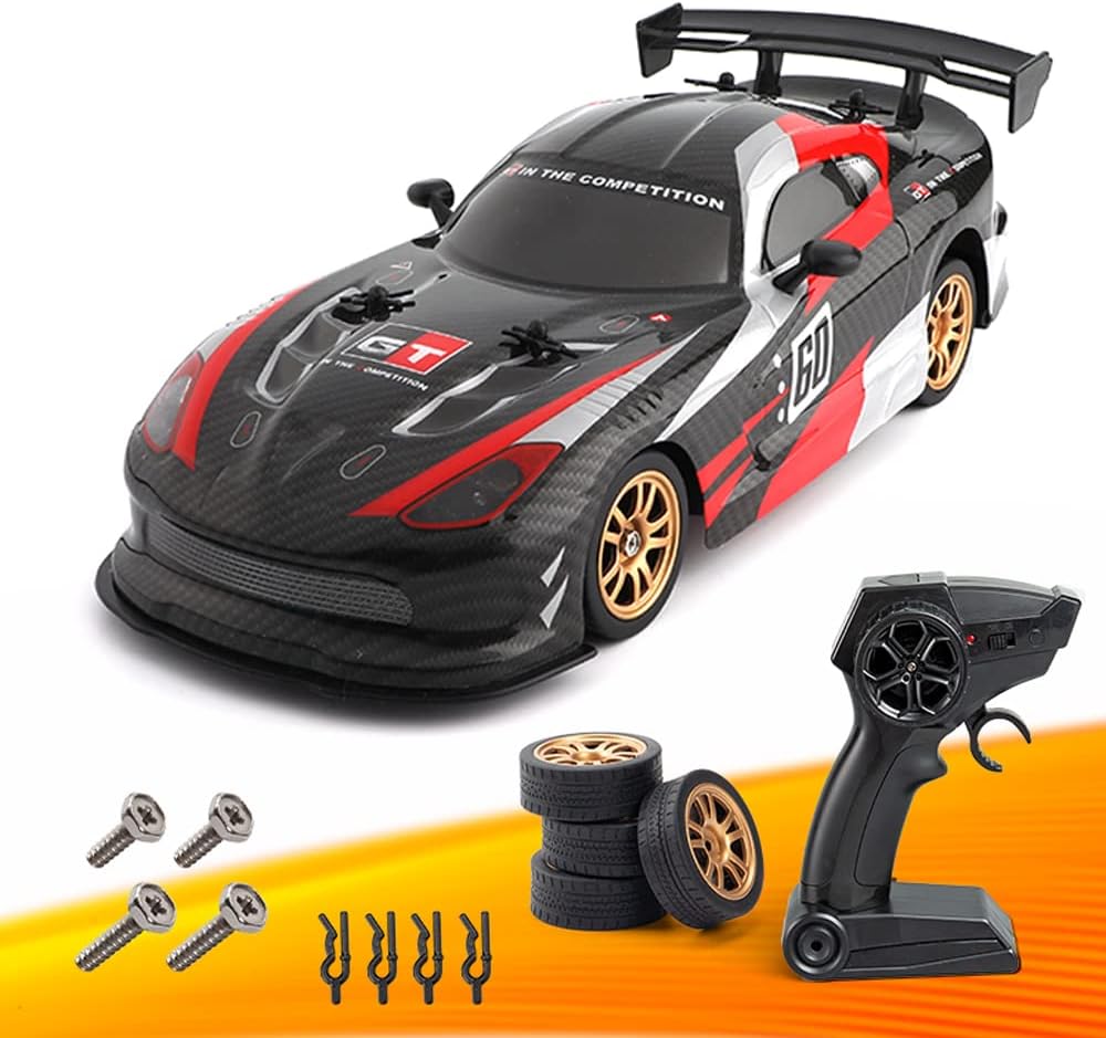 The perseids RC Drift Car 1/16 Remote Control Car High Speed RC Race Cars for Adults 4WD 20KM/H 2.4G Offroad RTR Speed Control Drifting Vehicles Toy with Drifting + Racing Tires
