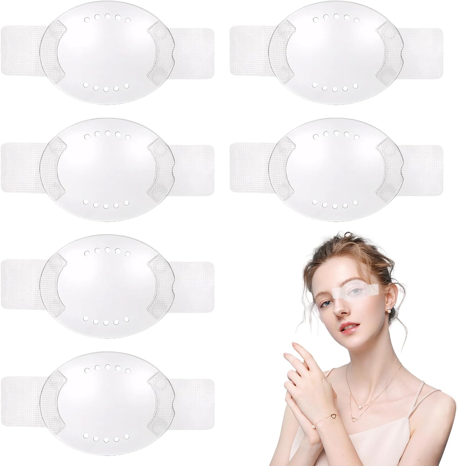 6 PCS Eye Shield After Cataract Surgery, Clear Eye Patch, Eye Shield After Surgery, Covering Eye Shields, Breathable Eye Shields for After Surgery, Postoperative Eye Care Protect Eyes from Injury