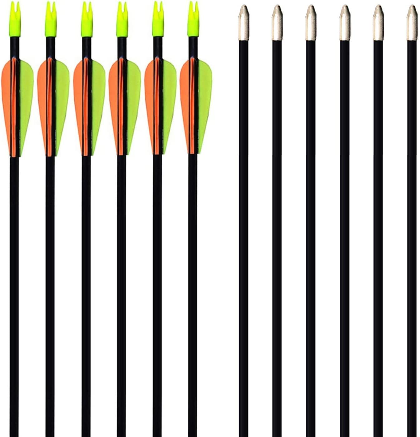 GPP 28-inches Fiberglass Archery Target Arrows - Practice Arrow or Youth Arrow for Recurve Bow