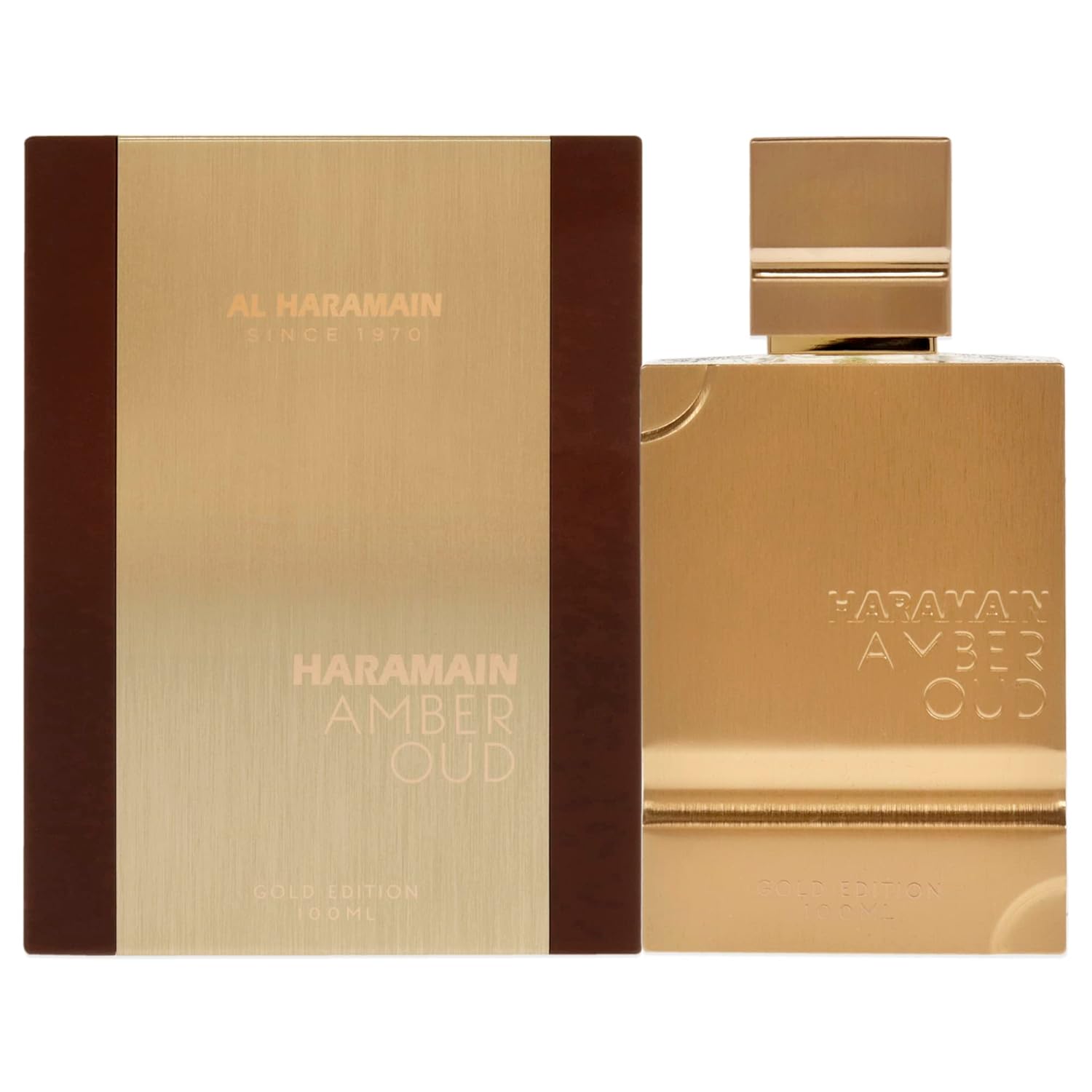 Haramain Al Amber Oud Gold Edition for Unisex - Arabian Perfume for Women & Men - Long Lasting Fragrance with Bergamot, Jasmine, Patchouli, Musk, Vanilla Notes - Arabic Eau de Parfum Spray - 3.33 oz