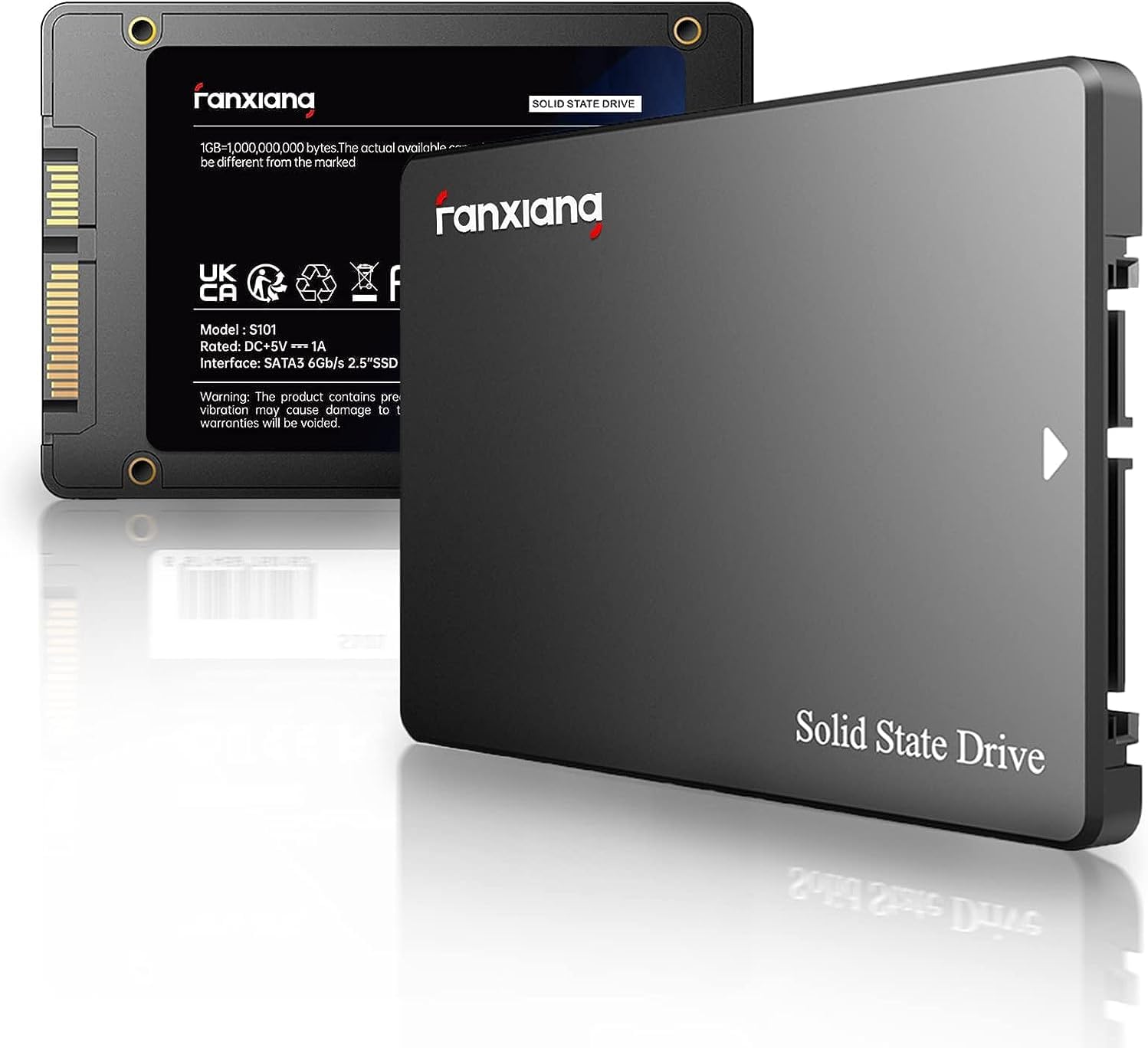 S101 500GB SSD SATA III 6Gb/s 2.5" Internal Solid State Drive, Read Speed up to 550MB/sec, Compatible with Laptop and PC Desktops(Black)