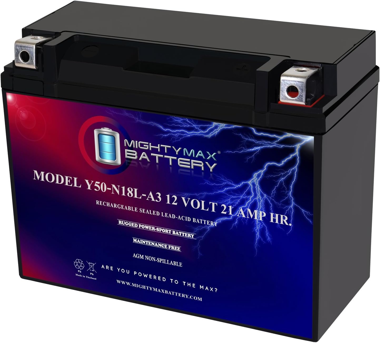 Mighty Max Battery Y50-N18L-A3 Battery for Honda GL1500 Gold Wing 1500CC 1988-2000