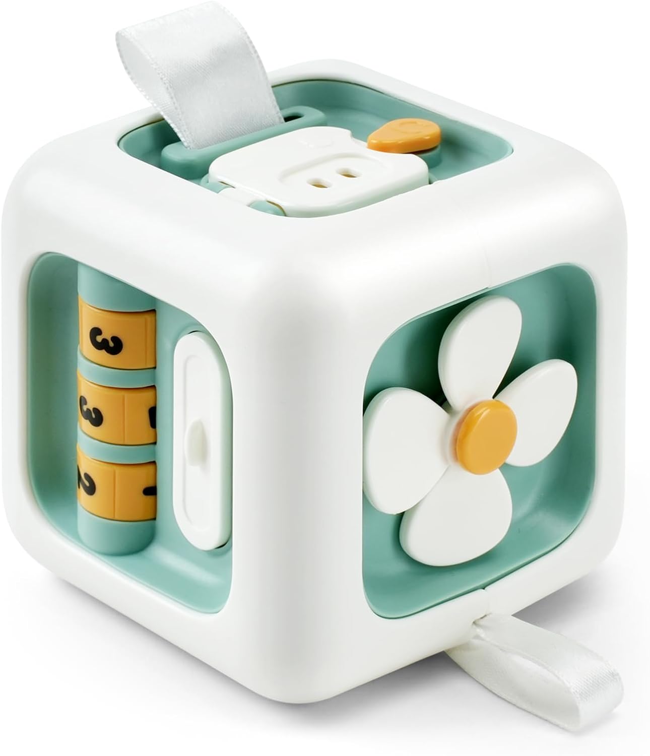 VoMii Baby Activity Busy Cube, Montessori Sensory Toy for 1 Year Old, Travel Educational Learning Gift for Toddlers 12-24 Months