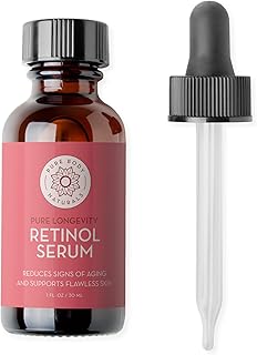 Pure Body Naturals Retinol Face Serum - Retinol Serum with Witch Hazel, Myrtle Oil, and Ginseng - Age-Defying Wrinkle Cream and Dark Spot Corrector for Eye, Skin, and Face Wrinkles - 1 Fl Oz