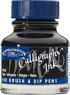 Winsor & Newton Calligraphy Ink, 30ml (1-oz) Bottle, Black