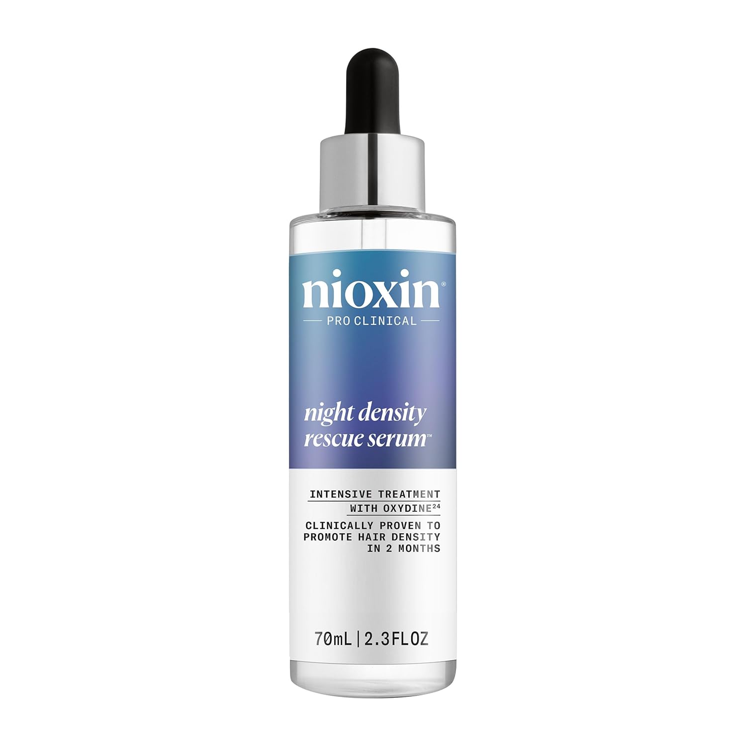 Nioxin Night Density Rescue Serum | Overnight Hair Thickening Serum | Protects Against Hair Breakage | Intensive Treatment with Oxydine | 2.4 Fl oz.