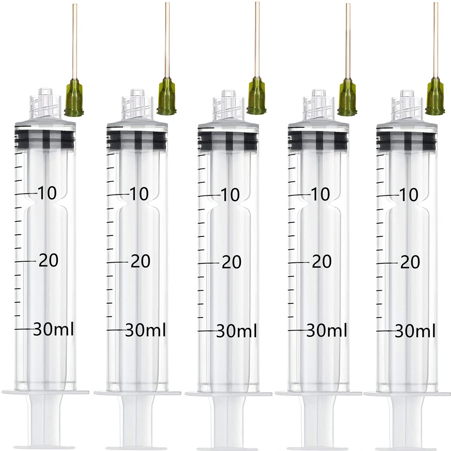 30ml Syringe with Blunt Needle Tip 1.5 Inches, for Essential Oil filling, Measuring and Dispensing, Set of 5