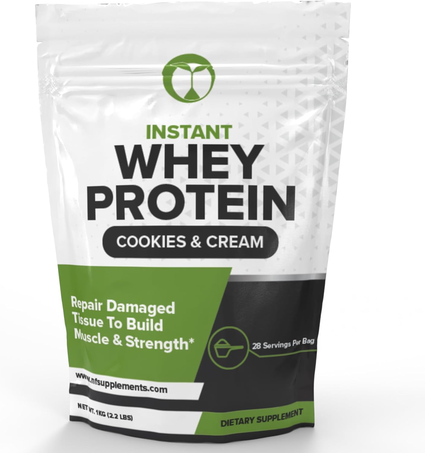 Whey Protein Powder | Cookies & Cream Flavour | Supports Muscle Growth, Strength, Recovery & Endurance | 28 Servings | Isolate, Concentrate & Hydrolysate Blend (2.2lbs, Cookies & Cream)