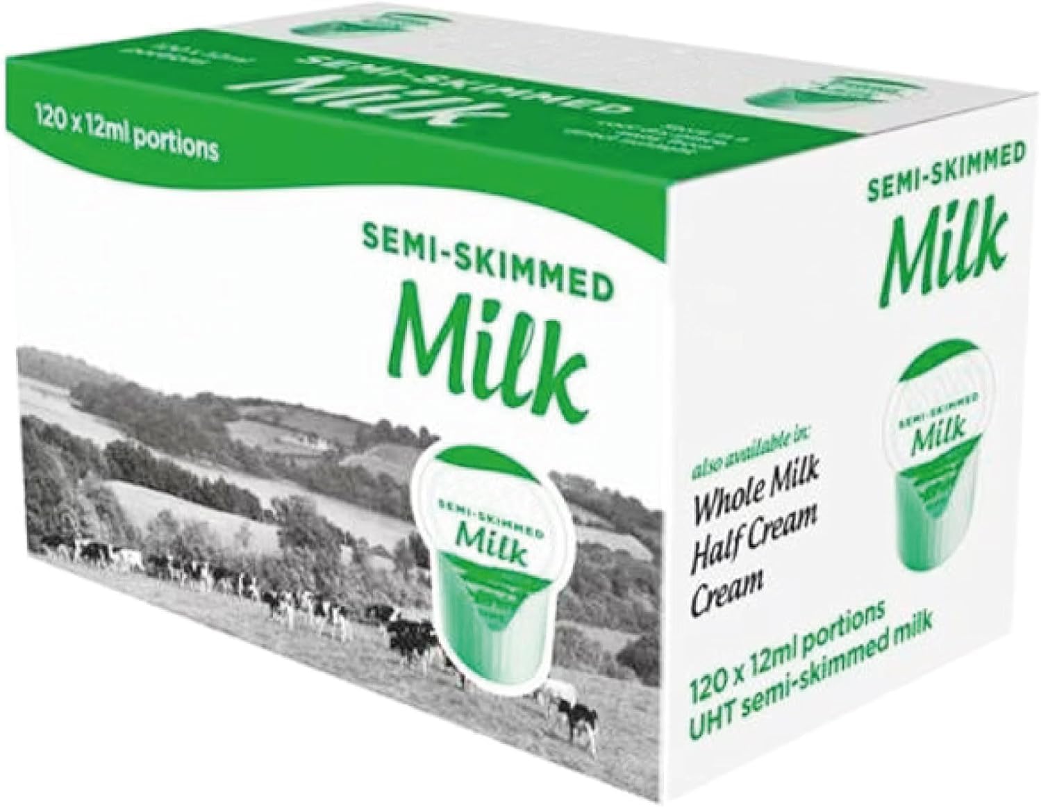 Lakeland Semi-Skimmed Milk Pods 12ml (Pack of 120) Suitable for Various Settings Single-Serve for Tea & Coffee