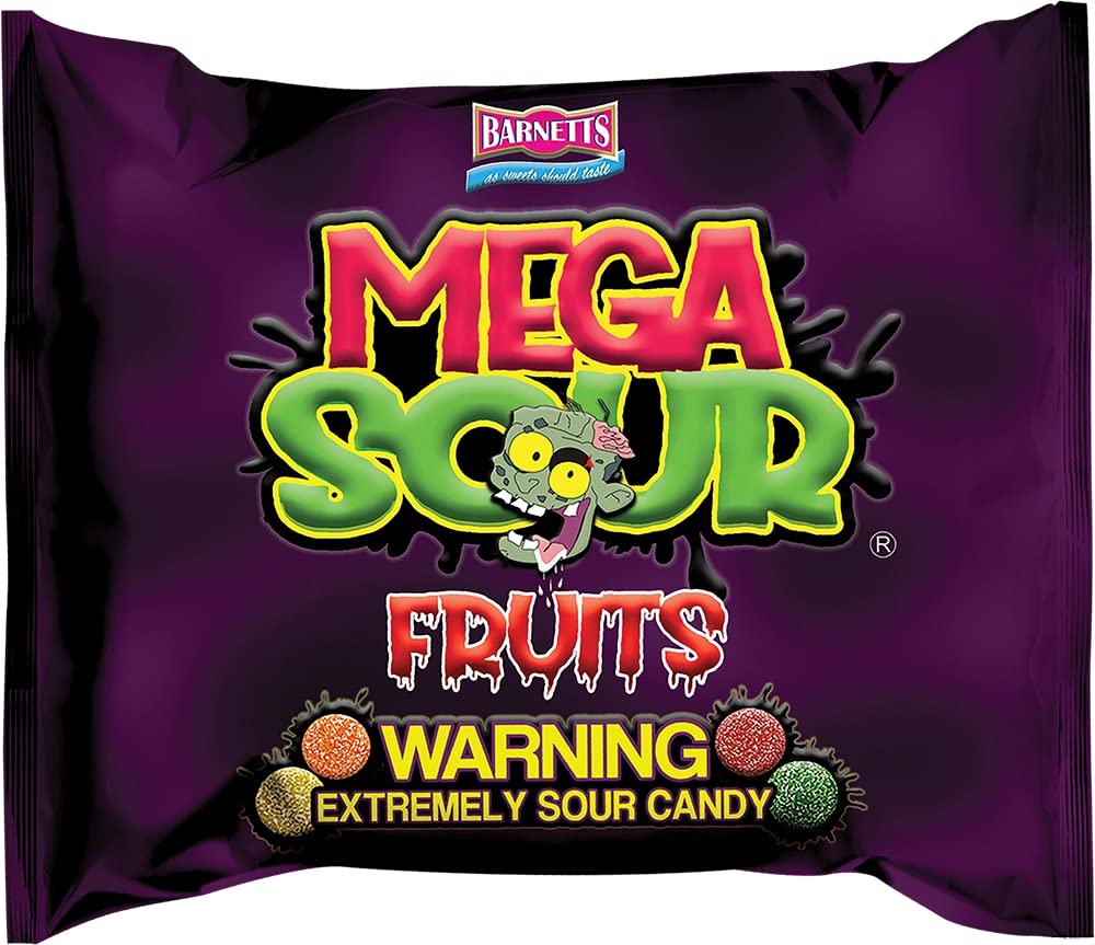 Barnetts Mega Sour Fruits 104g - 1 Pack (13 candies)