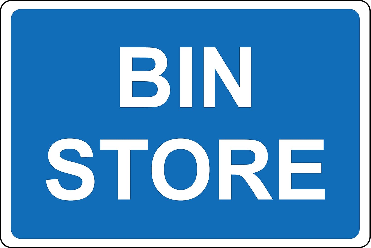 Bin store sign - 1mm Plastic sign (300mm x 200mm)