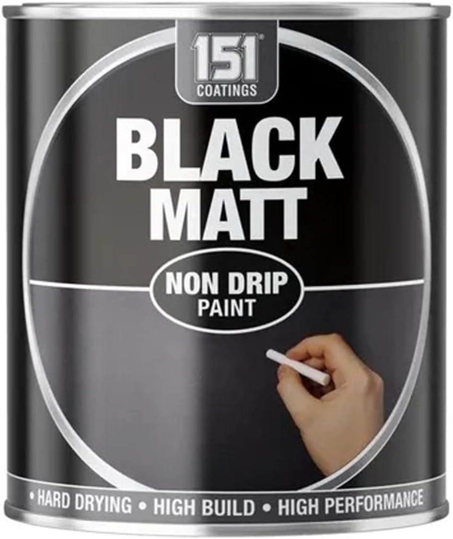 PNJB Non-Drip Black Matt Paint, Interior & Exterior, Hard-Drying, High Performance, Mess-Free Application, Ideal For Wood, Metal,300ml (1PCS)