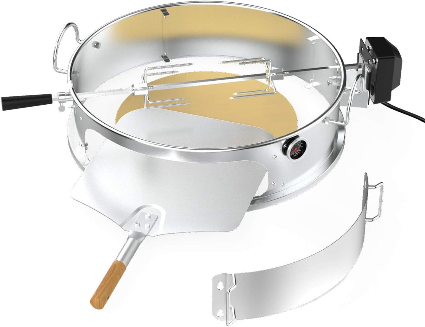 onlyfire Stainless Steel Multi-purpose Rotisserie and Pizza Combo Kit