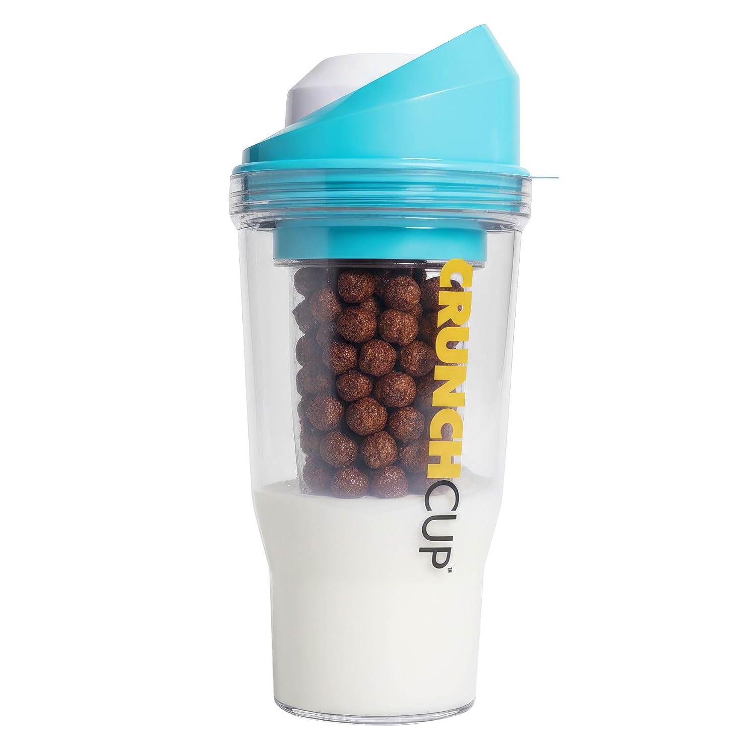 CRUNCHCUP XL Portable Cereal Cup for Breakfast On the Go - Blue