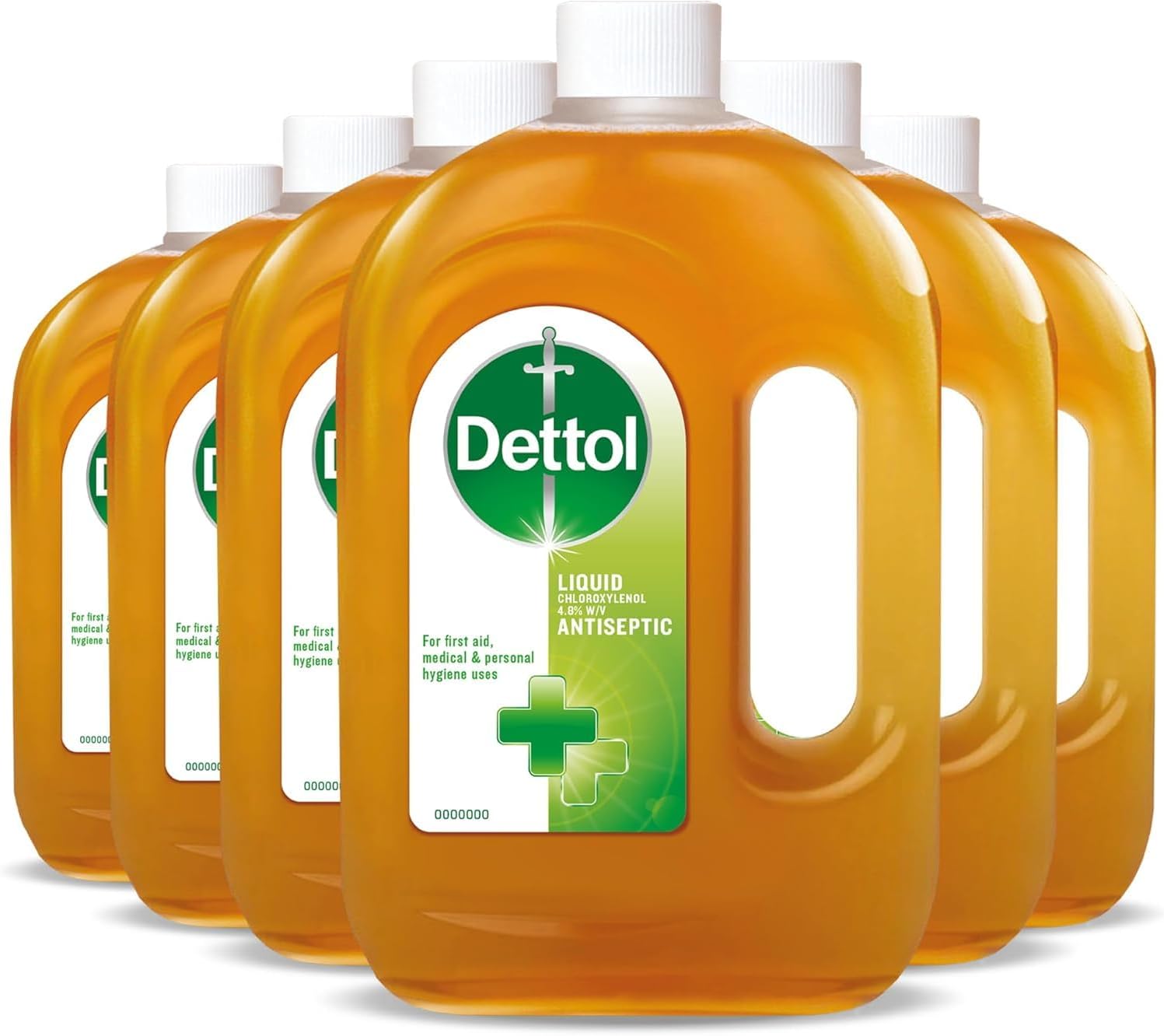 Dettol Antiseptic Liquid, Multipack of 6 X 750ml, Total 4.5L, Cleaning Alcohol, Isopropyl Rubbing Alcohol, Ipa Alcohol, Antibacterial, Disinfectant, Antiseptics and Disinfectants, First Aid