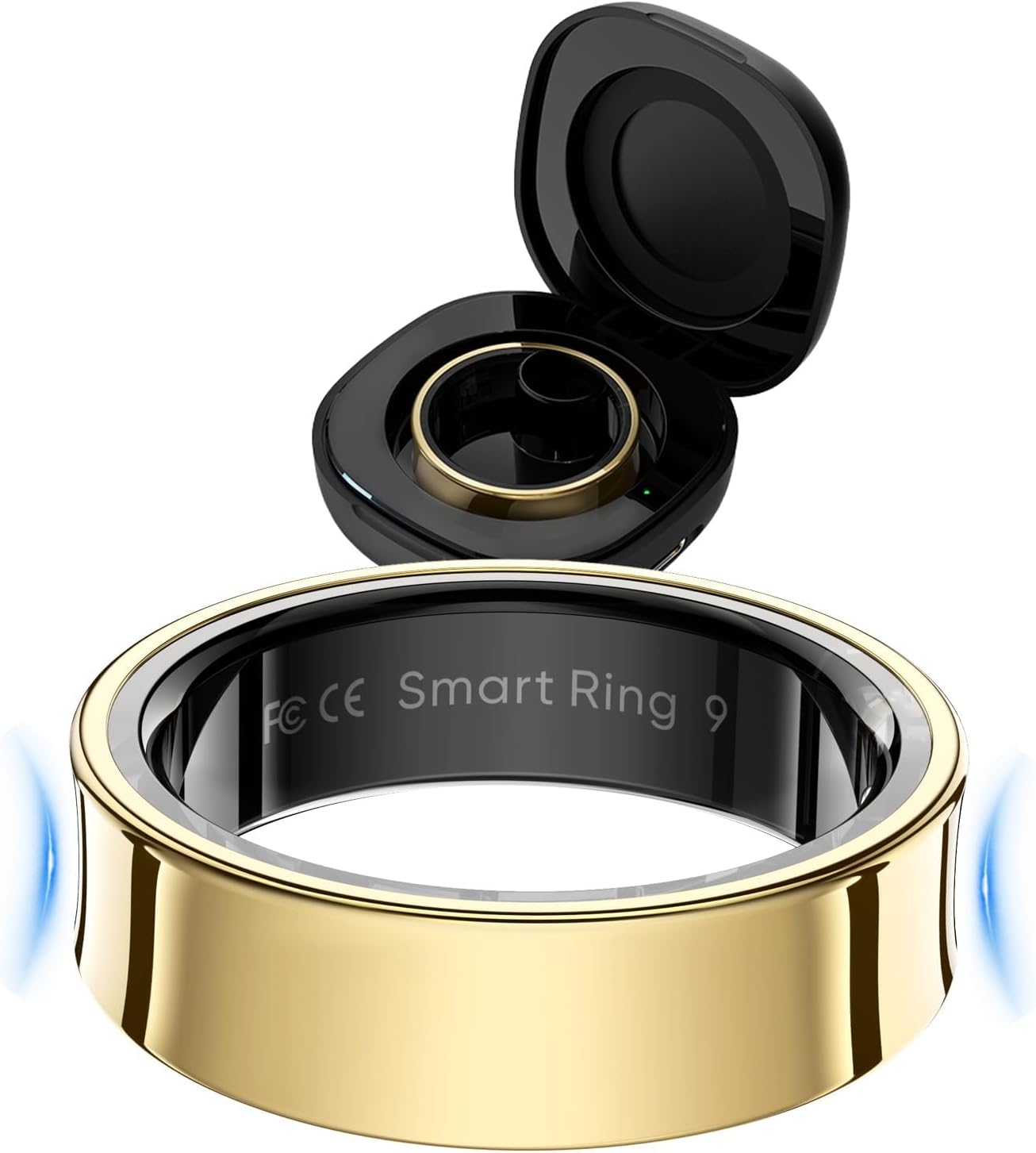 findtime Smart Ring Men Women Smart Ring Android Fitness Ring Pedometer Heart Rate Blood Oxygen Sleep Tracker Activity Trackers for Sports Time, Distance, Calories Compatible with Android iOS,GD11